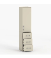 Szafa na ubrania z drążkiem Pola 215 - 3 szuflady 40-50 cm Kaszmir